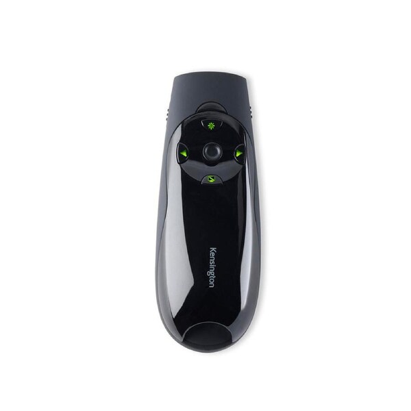 Kensington Wireless Presenter Expert Green Laser Remote w/ USB Receiver Black