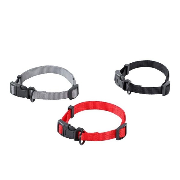 3x Paws & Claws Essentials Pet/Dog 30-45cm Neck Collar Strap Adjustable Assorted