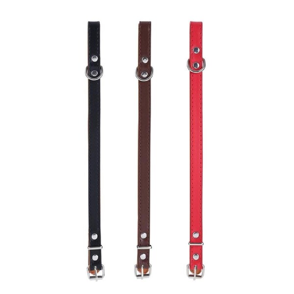 3x Paws & Claws Premium Original Dog/Pet 28-35x1.5cm Neck Collar Padded S Asstd
