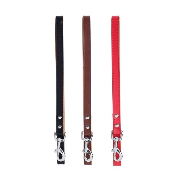 3x Paws & Claws Premium Original Pet/Dog Lead 120x1.5cm Faux Leather Leash Asstd