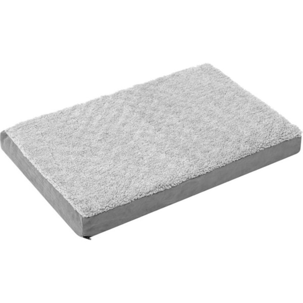 Paws & Claws 75x8cm Orthopedic Pet/Dog/Cat Suede Bed Rectangle Cushion Grey