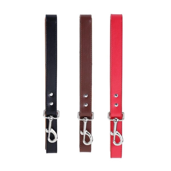 3x Paws & Claws Premium Original Pet/Dog Lead 120x2.5cm Faux Leather Leash Asstd