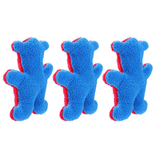 3x Paws & Claws Teddy Bear Plush/Soft Dog/Pet Toy Clip Strip 20x12cm Assorted