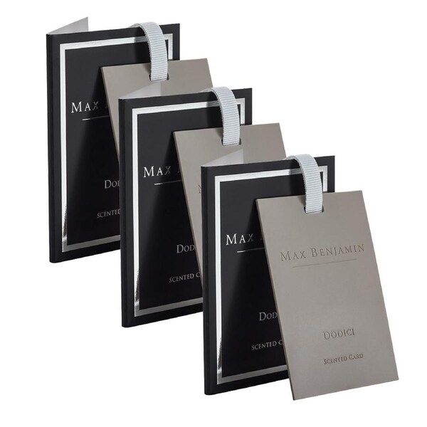 3pk Max Benjamin Scented Car/Home/Room Air Freshener Hang Card Dodici Fragrance