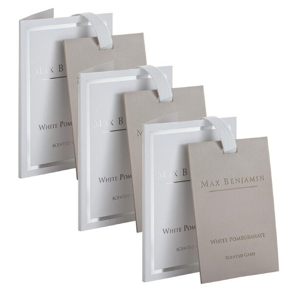 3pk Max Benjamin Scented Hanging Air Freshener Card White Pomegranate Fragrance