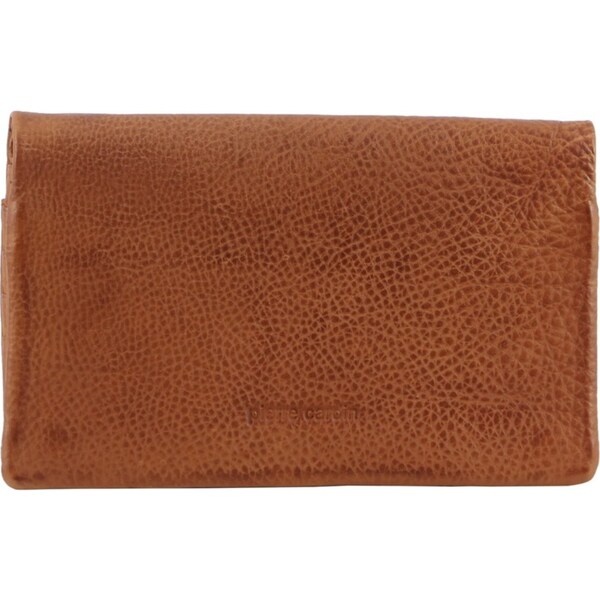 Pierre Cardin Ladies Womens Genuine Leather Bi-Fold RFID Purse Wallet - Cognac