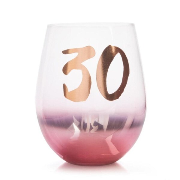 31st Birthday Blush Stemless Glass