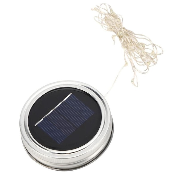 Only 1 Solar Mason Jar Lights 20 LED Solar Fairy String Lights Jar Lid