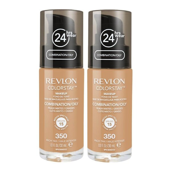 Revlon ColorStay Makeup Combination/ Oily Skin 30ml 350 RICH TAN - 2 pack