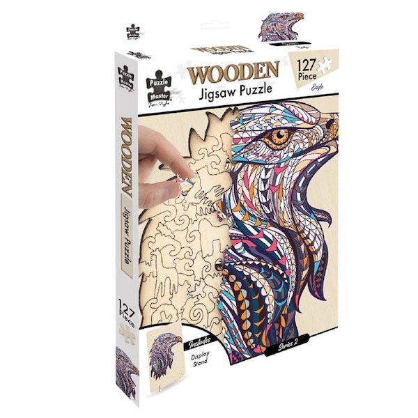 127 Piece Wooden Jigsaw Puzzle, Eagle