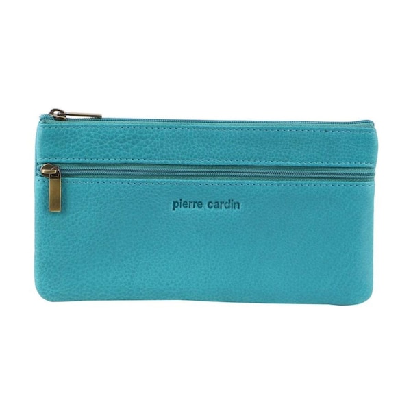 Pierre Cardin Ladies Womens Genuine Soft Leather Italian Wallet - Turquoise
