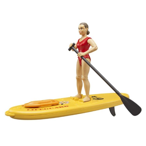 Bruder Bworld Life Guard w/ Stand Up Paddle Board & Accesories Kids Toy 4y+