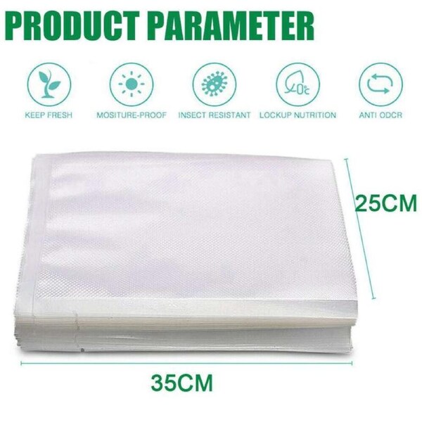 OZNALA Vacuum Sealer Bags Precut Freezer Food Fresh Saver Storage Commercial Heat Seal