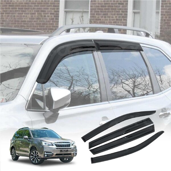 Premium Weathershields for Subaru Forester 2012-2018 Car Weather Shields Wind Deflectors Window Sun Visor 4-Piece Set