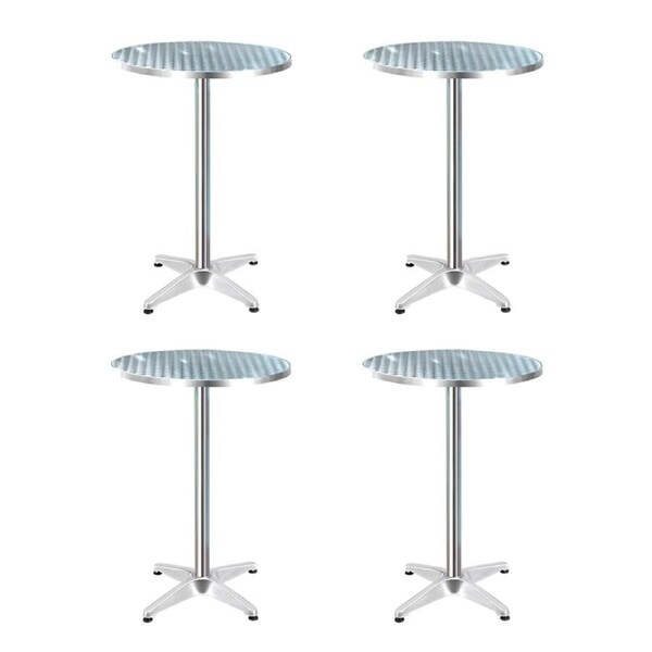 Portable Outdoor Aluminum Bar Table - Set of 4