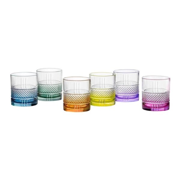RCR Brilliante Coloured DOF Tumbler 337ml - Set 6