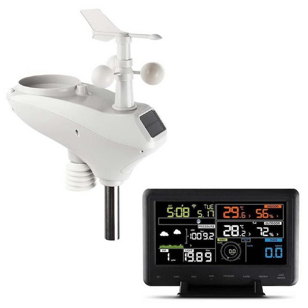 WiFi Professional Weather Station Solar Sensor LCD