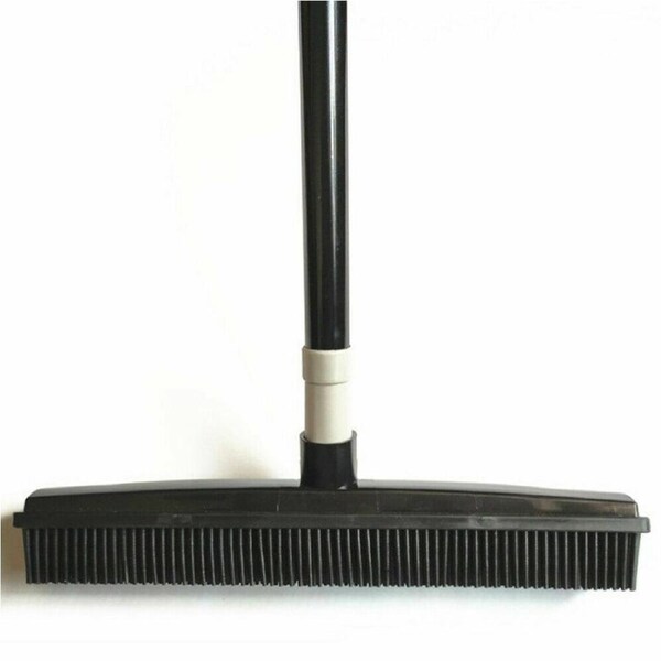 Rubber Broom For Dog Cat Pet Hair Car Windows Handle Sweeper Squeegee Floor