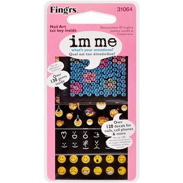 Fing'Rs Pk4 Sheets Nail Art Txt Key Inside Im Me (Carded)