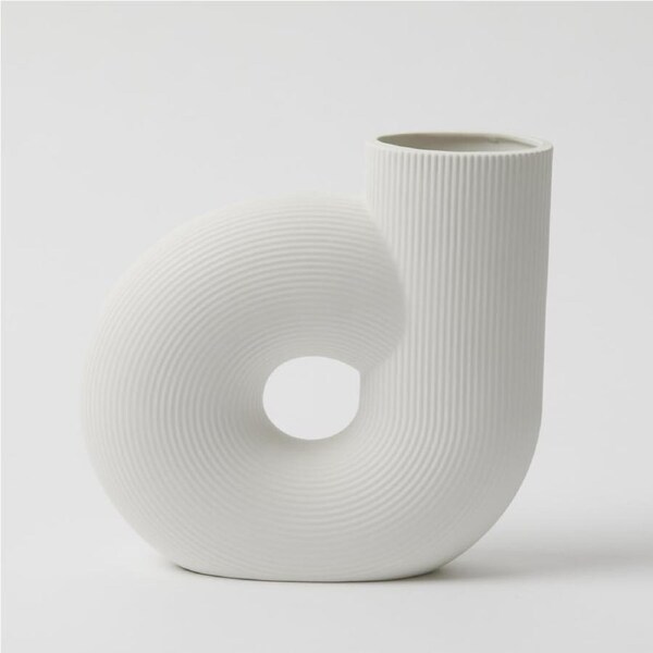 Oslo Flower Vase Porcelain White