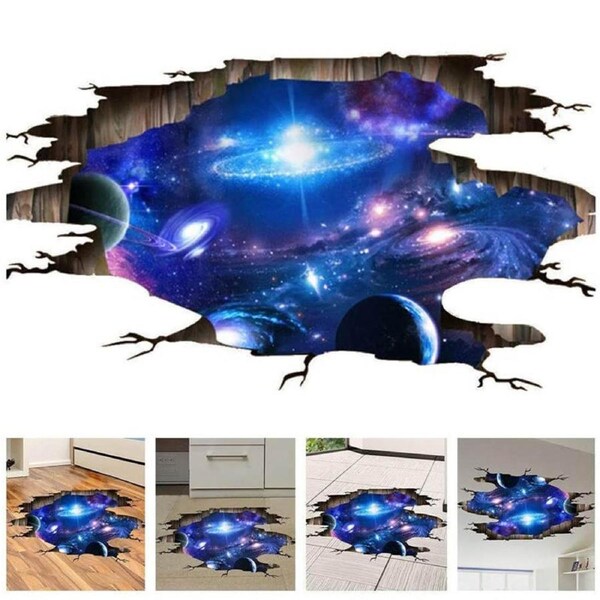 Nevenka 3D Wall Stickers Universe Galaxy Outer Space Planet Wall Decor for Kids Rooms Ceiling