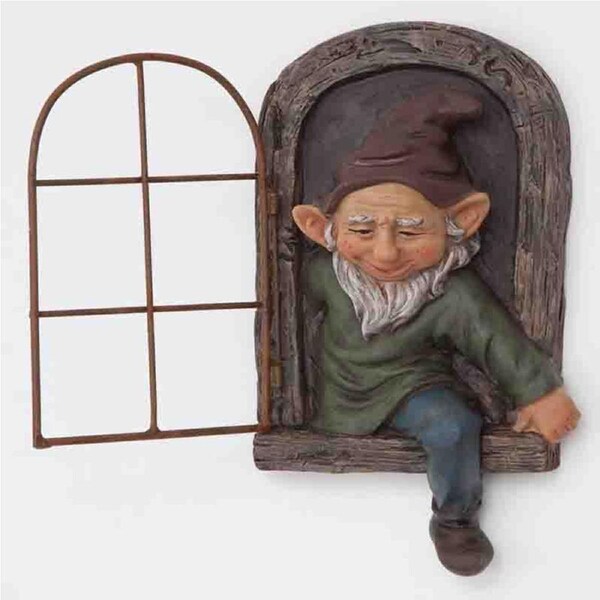 Nevenka Garden Dwarf Statue Elves Go Out Tree Hug Garden Peekaboo Garden Art Unimaginable Tree Sculpture Garden Decoration