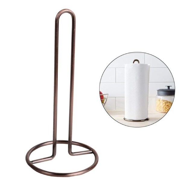 Nevenka Simple Tear Standing Paper Towel Holder for Kitchen Countertop -Bronze