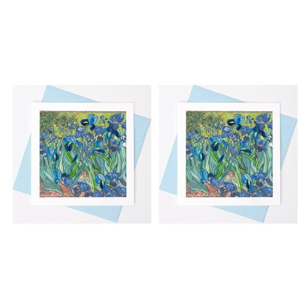 2x Boyle Handmade Paper Quilled 15x15cm Celebration/Gift Greeting Card Irises