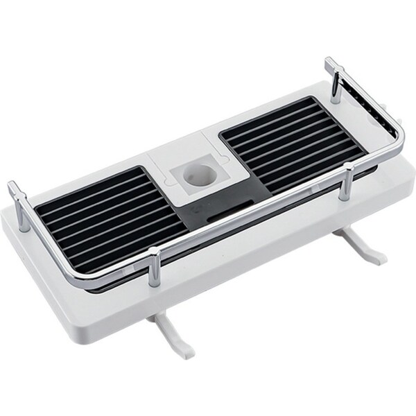 2Pcs Bathroom Rod Shower Storage Shampoo Tray Shelf Toilet Bathroom Accessories