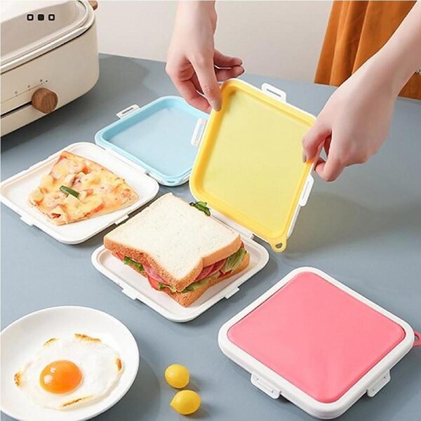 3 Pcs Sandwiches Storage Box Portable Food Storage Box Sandwich Containers