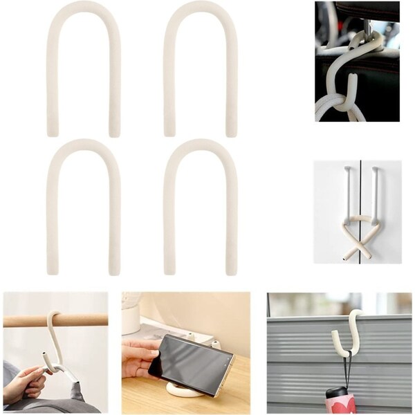 4PCS Multi-Functional Hook Deformable S-Shaped Hook Cabinet Random Lock