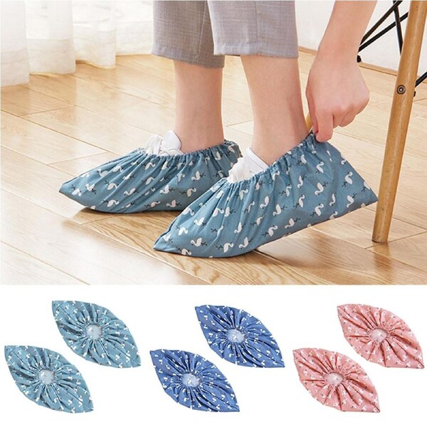 3 Pair Non-Waterproof Reusable Shoe Covers Home Indoor Dust Proof Feet Covers
