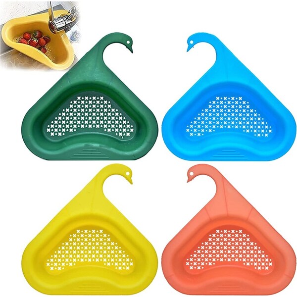 4 Pack Multifunctional Kitchen Triangular Sink Filter Swan Drain Basket