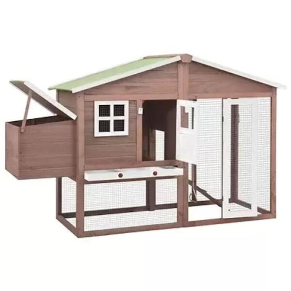 Solid Pinewood Chicken Coop With Nest Box