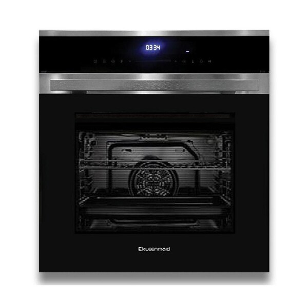 Kleenmaid 60cm Multifunction Convection/Fan Forced Oven 82L OMF6041X Black Glass