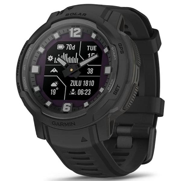 Garmin Instinct Crossover Solar Tactical Smart Watch - Black