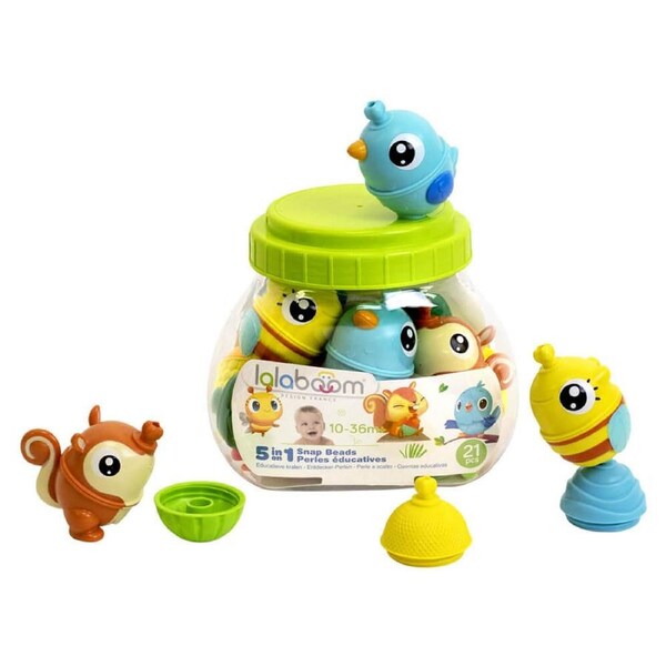 Lalaboom Animal Beads Bucket Set