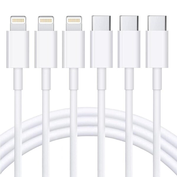[3Pack] 2m/6FT iPhone Fast Charger Cable USB-C Power Delivery Charging Cord for iPhone 14/13/12/11 Pro XS Max / iPad, White