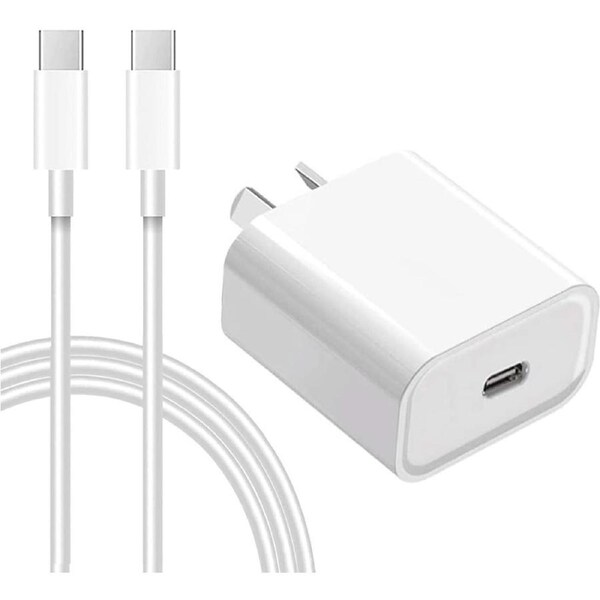 20W USB C Fast Charger for Android, Samsung, Google Pixel, Huawei Xiaomi PD Wall Charger + 2m/6FT USB C to C Charging Cable