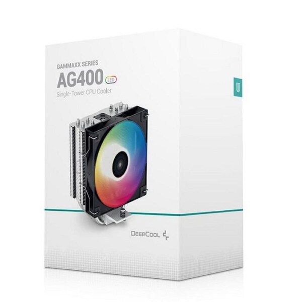 Deepcool AG400 LED CPU Cooler, 4 Heat Pipes,120mm PWM Fan, for Intel & AMD CPU [R-AG400-BKLNMC-G-1]