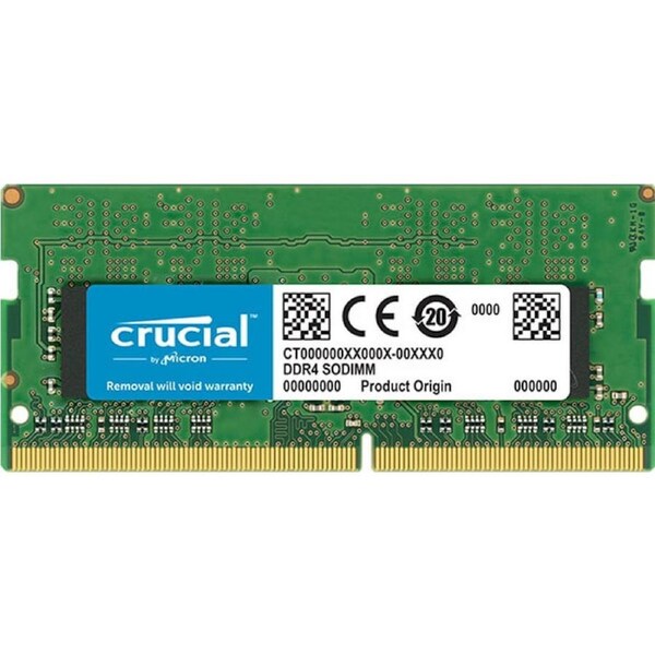 Crucial 16GB 1x16GB DDR4 SODIMM 3200MHz CL22 1.2V Single Ranked Notebook Laptop [CT16G4SFS832A]