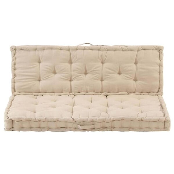 Beige Cushions 2 Pcs For Garden Bench Pallet Sofa Cushion Decorative Seat Pad