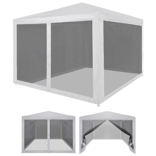 Outdoor Gazebo Marquee Party Tent w/ Mesh Walls Event Shade Canopy Shelter 3x3m