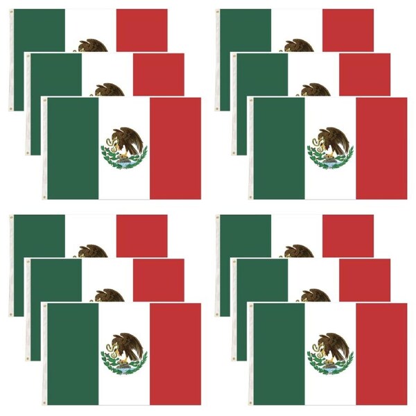 12x Mexico Mexican Country Flag Heavy Duty Outdoor - 150cm x 90cm