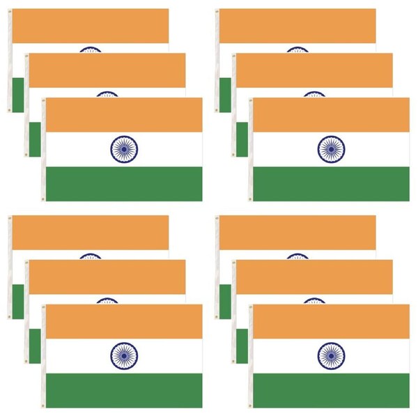 12x India Country Flag Indian Heavy Duty National Cricket Diwali Divali - 150cm x 90cm