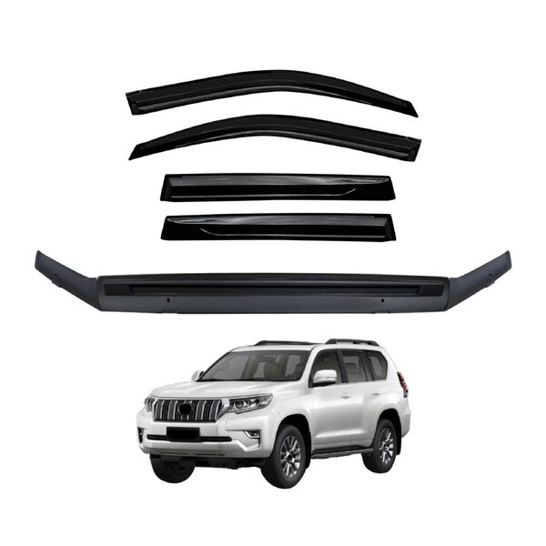 Luxury Weather Shields + Bonnet Protector for Toyota Land Cruiser Prado 150 Series 2018-2024
