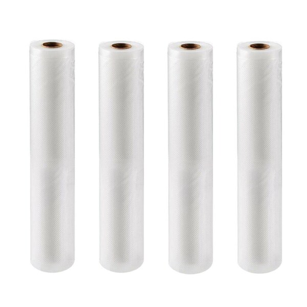 OZNALA 4x Vacuum Food Sealer Roll Bags 6m x 28cm Saver Seal Storage Heat Commercial