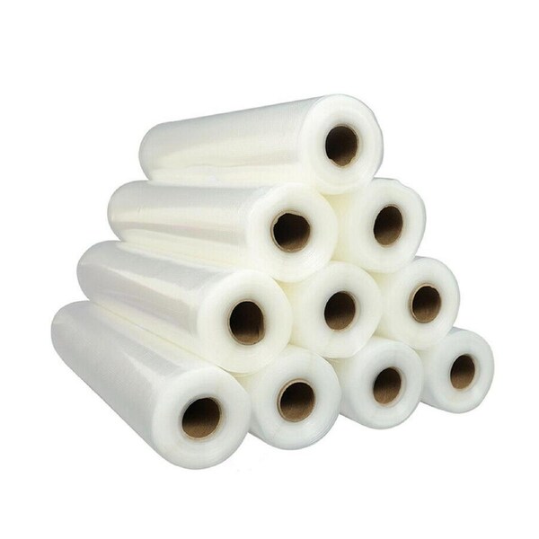 OZNALA 10xVacuum Food Sealer Rolls Saver Bag Seal Storage Commercial Heat Grade 6MX28cm