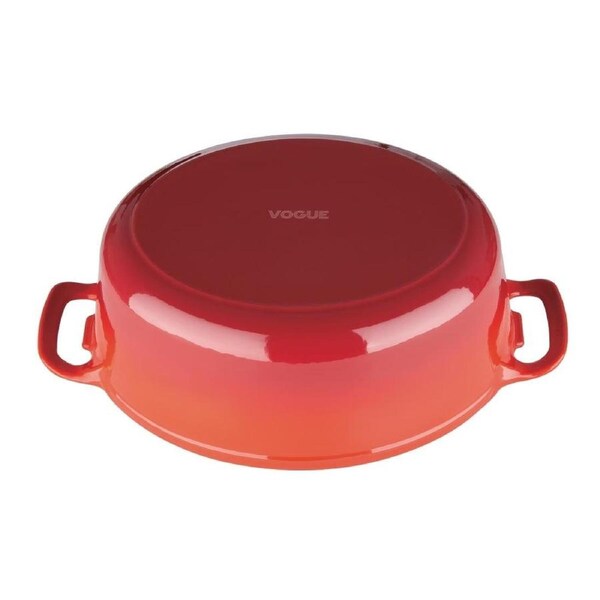 Vogue Oval Casserole Red - 5Ltr 110h x 243w x 295mm d
