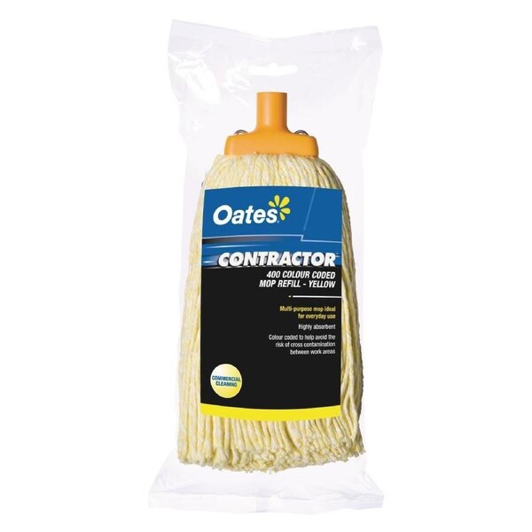 Oates Contractor Mop Head - Yellow - 400g 320mm